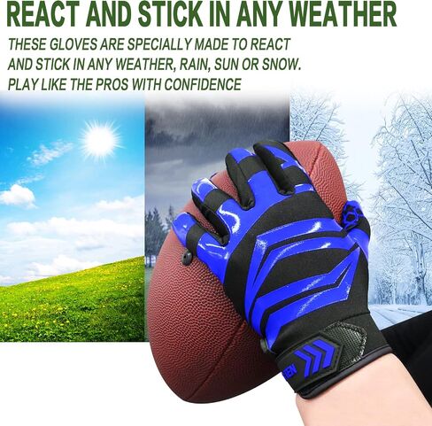 FINGER TEN Football Receiver Gloves Youth Receiving Gloves Pro 3.0 Durable Breathable Flexible in USA Pink White Red Black Blue Small Large Medium X-Large in Kuwait