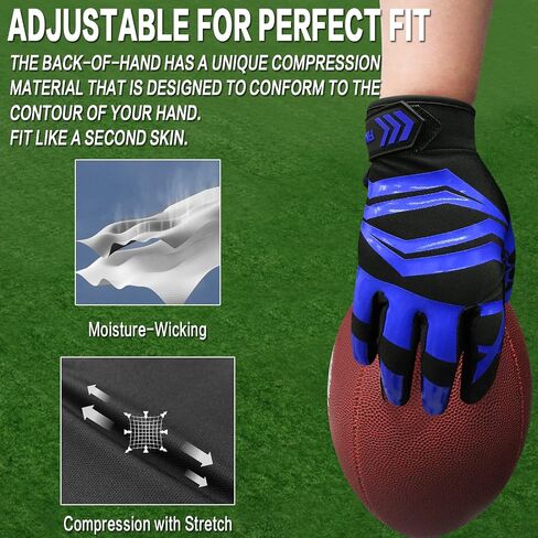 FINGER TEN Football Receiver Gloves Youth Receiving Gloves Pro 3.0 Durable Breathable Flexible in USA Pink White Red Black Blue Small Large Medium X-Large in Kuwait