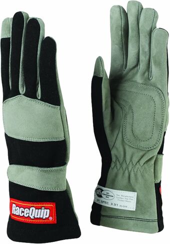 قفازات السباق RaceQuip 351 سلسلة 1 طبقة Nomex SFI 3.3/1 أسود معتمد كبير 351005 in Kuwait