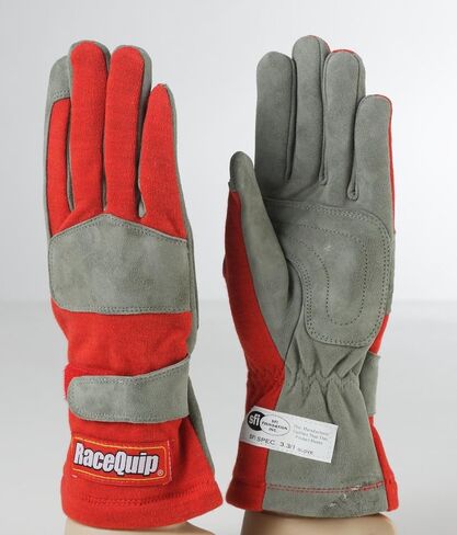 قفازات السباق RaceQuip 351 سلسلة 1 طبقة Nomex SFI 3.3/1 أسود معتمد كبير 351005 in Kuwait