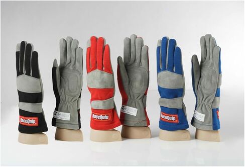 قفازات السباق RaceQuip 351 سلسلة 1 طبقة Nomex SFI 3.3/1 أسود معتمد كبير 351005 in Kuwait