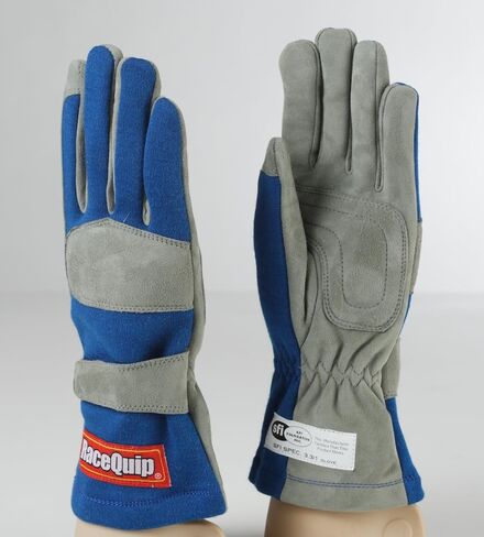 قفازات السباق RaceQuip 351 سلسلة 1 طبقة Nomex SFI 3.3/1 أسود معتمد كبير 351005 in Kuwait