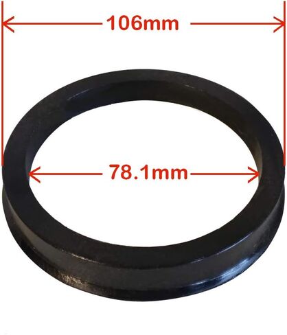 ZHTEAPR 4 قطعة محور عجلات بلاستيكي حلقات مركزية 106 إلى 78.1 - OD=106 مللي متر ID=78.1 مللي متر Hubrings 78.1 إلى 106 محول in Kuwait