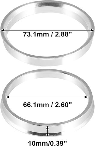 X AUTOHAUX 2pcs OD 73.1mm to ID 56.1mm Aluminium Alloy Car Hub Centric Rings Wheel Bore Center Spacer in Saudi Arabia