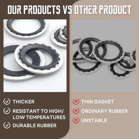 30PCS Air Conditioning Compressor Port Seal Washer Kit, 6 Sizes A/C Gasket Assortment, Original Equipment AC Compressor Seals, Automotive Self-Centered Bonded Seal Gasket Assortment in Saudi Arabia