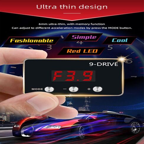 WonVon Throttle Response Controller 9 Drive 9-Mode Universal Electronic Throttle Controller For Dodge RAM Ford Honda Chevrolet (Red) in Saudi Arabia