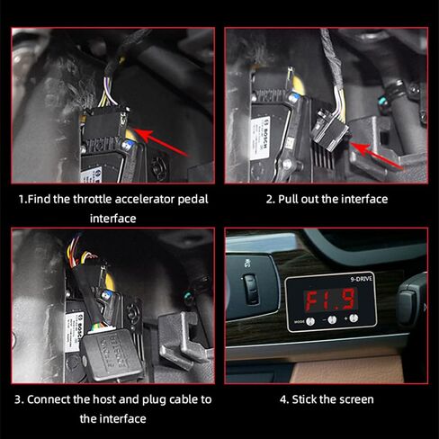 WonVon Throttle Response Controller 9 Drive 9-Mode Universal Electronic Throttle Controller For Dodge RAM Ford Honda Chevrolet (Red) in Saudi Arabia