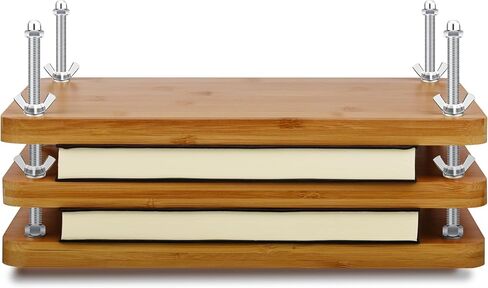 أداة تجليد الكتب الخشبية المحمولة من الخيزران، أداة تجليد الكتب الثابتة للصحافة الورقية المصنوعة يدويًا (11.2 * 7.67 بوصة) in Saudi Arabia