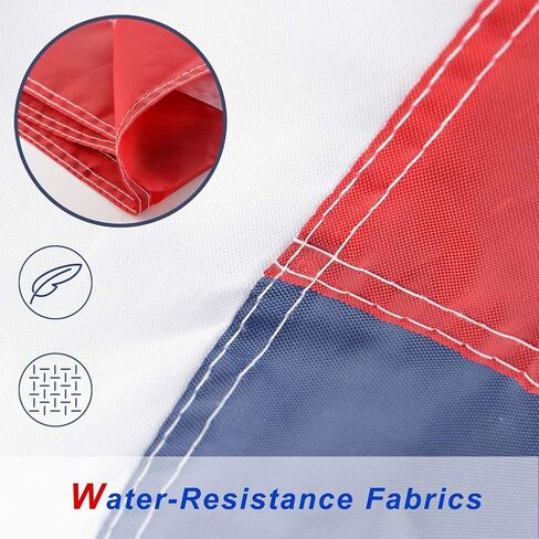 Yafeco علم قارب مخيط من Yafeco مقاس 16 × 24 بوصة، علم قارب يخت مقاس 12 × 18 بوصة، علم أمريكي بحري بالكامل مع خطوط مخيطة ونجوم مطرزة وحلقات نحاسية in Kuwait