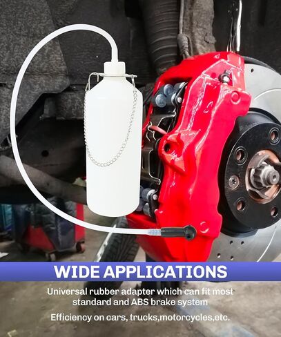 1L Brake Bleeder Bottle,Automotive Brake Bleeding Kit,Car Accessories One Person Brake Fluid Bleeder with 24 inch Tube and Rubber Connector,Use to Collect Brake Fluid,Fits All Brake Systems in Saudi Arabia