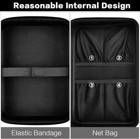 حافظة متوافقة مع مشغل DVD المحمول DBPOWER مقاس 11.5 بوصة و12 بوصة للسيارة، وحقيبة تخزين حامل مع حزام وجيب شبكي للبطارية، وشاحن السيارة، ومحول الطاقة وجهاز التحكم عن بعد (الجراب فقط) in Kuwait