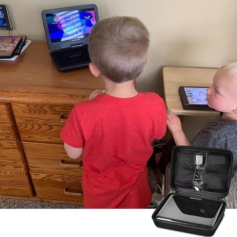 حافظة متوافقة مع مشغل DVD المحمول DBPOWER مقاس 11.5 بوصة و12 بوصة للسيارة، وحقيبة تخزين حامل مع حزام وجيب شبكي للبطارية، وشاحن السيارة، ومحول الطاقة وجهاز التحكم عن بعد (الجراب فقط) in Kuwait