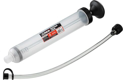 ARES 70920 - Fluid Change Syringe - Smooth Suction Action for Easy Fluid Change - Ideal for Power Steering Fluid, Brake Fluid Removal and More - 200cc Max Capacity in Saudi Arabia