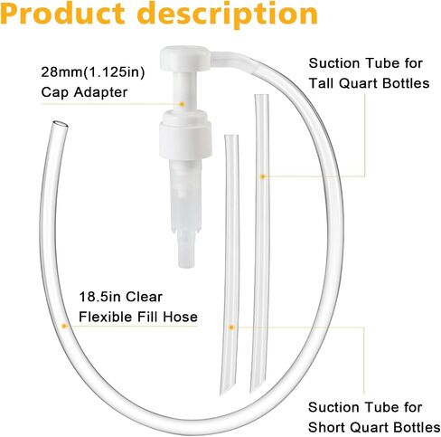 Ouzorp Fluid Pump for Quart Bottles - 5cc Hand Pump Use for Transfer Gear Oil, Transmission and Differential Fluid, NOT for Red Line Quarts in Saudi Arabia