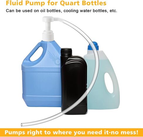 Ouzorp Fluid Pump for Quart Bottles - 5cc Hand Pump Use for Transfer Gear Oil, Transmission and Differential Fluid, NOT for Red Line Quarts in Saudi Arabia