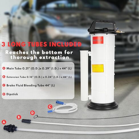 BILITOOLS 9L Pneumatic Oil Extractor Automotive Tool Vacuum Oil Fluid Changer Pump for Oil Change with Dipstick & Suction Hose in Saudi Arabia