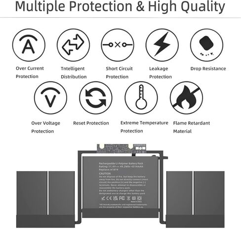 MacBook Pro A1708 Battery A1713 for MacBook Pro 13-inch A1708 Laptop Replacement Battery [Late 2016, Mid 2017] EMC 3164 2978-11.4V 54.5Wh 4781mAh in Saudi Arabia