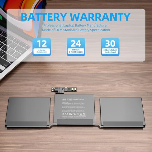 MacBook Pro A1708 Battery A1713 for MacBook Pro 13-inch A1708 Laptop Replacement Battery [Late 2016, Mid 2017] EMC 3164 2978-11.4V 54.5Wh 4781mAh in Saudi Arabia