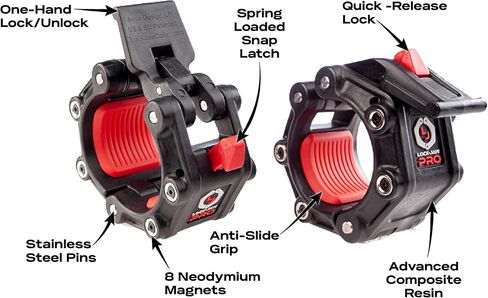 Lock-Jaw PRO 2 Barbell Collar with MAGNETS (black) in Kuwait