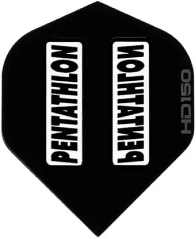 US Darts Pentathlon Black HD150 رحلات رمي ​​السهام ذات الشكل القياسي - 3 مجموعات (9 رحلات) - 150 ميكرون - متينة للغاية in Kuwait