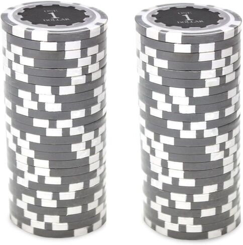 Brybelly Eclipse Poker Chips Heavyweight 14-Gram Clay Composite - Pack of 50 in Saudi Arabia