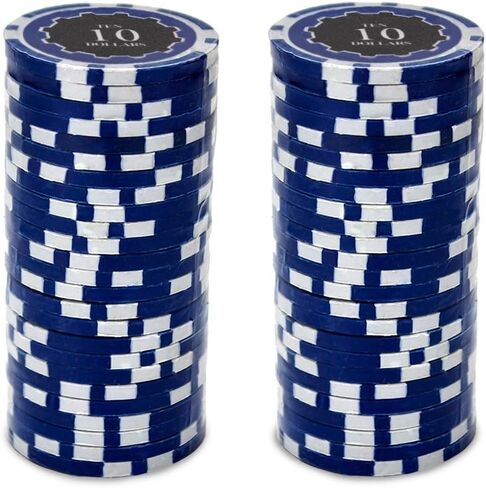 Brybelly Eclipse Poker Chips Heavyweight 14-Gram Clay Composite - Pack of 50 in Saudi Arabia