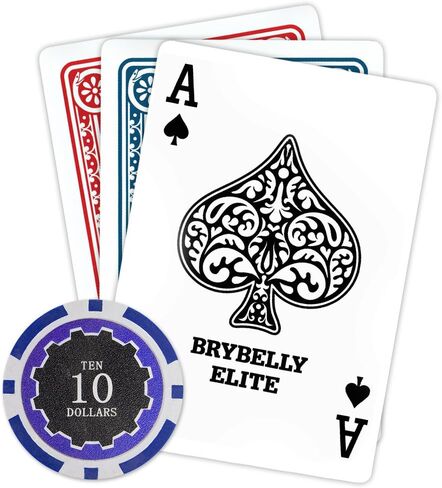 Brybelly Eclipse Poker Chips Heavyweight 14-Gram Clay Composite - Pack of 50 in Saudi Arabia