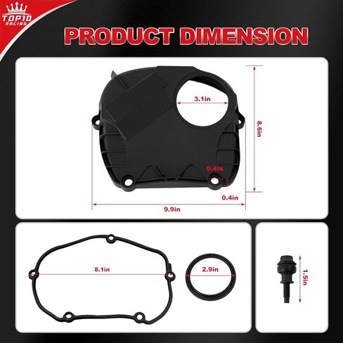 غطاء سلسلة التوقيت العلوي لمحرك السباق Top10 مع حشية متوافق مع VW Tiguan Beetle CC Eos Golf GTI Jetta Passat، Audi A3 A4 A5 A6 TT يستبدل # 06H103269C 06H103269H in Kuwait