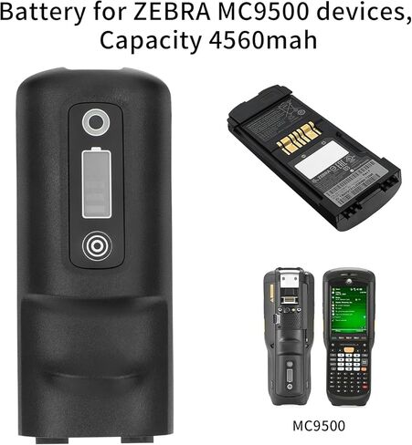 استبدال بطارية MC9590 MC9500 لماسح الباركود الرمزي Zebra - متوافق مع MC9596 MC9598 MC95XB MC959B - بطارية متينة 3.7 فولت 4560 مللي أمبير في الساعة 82-111636-01 in Kuwait