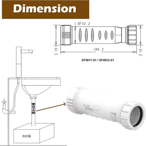 صمام فحص النفايات بدون ماء لمقطورة القارب والسفر والتخييم RV كارافان، قطر 2.4 سم، أبيض in Kuwait