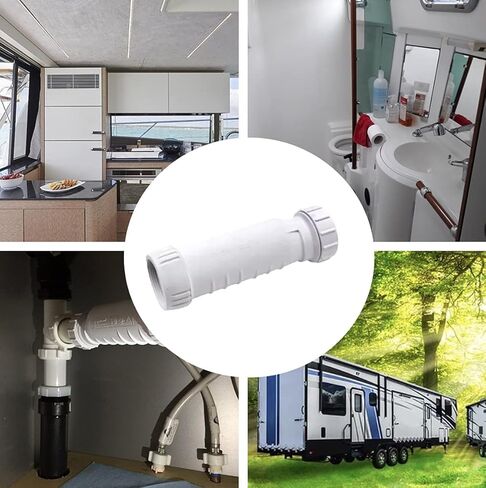 صمام فحص النفايات بدون ماء لمقطورة القارب والسفر والتخييم RV كارافان، قطر 2.4 سم، أبيض in Kuwait