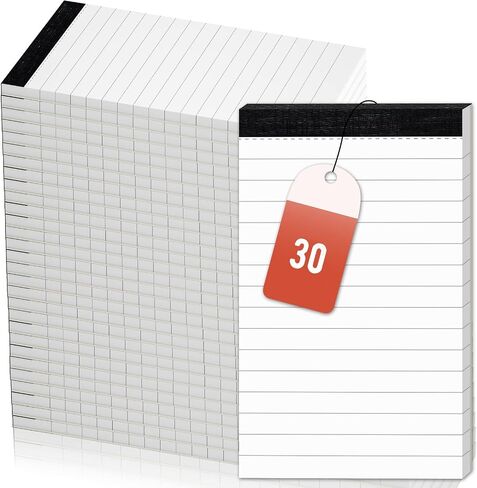 MuiAng Notepad مقاس 3 × 5 بوصات، وسادة كتابة بقياسات جامعية صغيرة الحجم مع 30 ورقة، ورق مبطن للقيام بقائمة المفكرة والتخطيط اليومي والعمل وتدوين الملاحظات والتذكير (30 حزمة) in Saudi Arabia