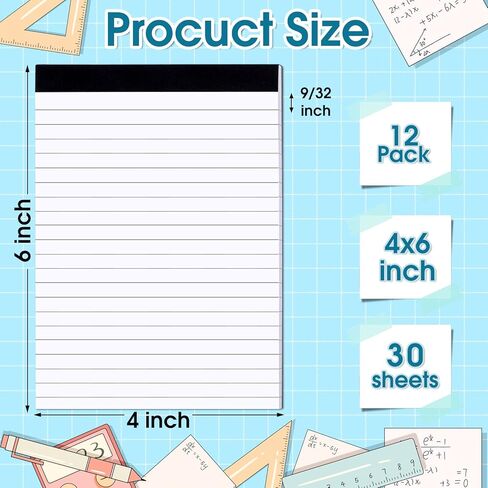 20 حزمة من وسادات الملاحظات القابلة لإعادة التعبئة، عبوات وسادات مذكرات مقاس 4 × 6 بوصة، وسادة كتابة دفاتر ملاحظات صغيرة بيضاء، وسادات كتابة مبطنة مع 30 ورقة مبطنة لكل وسادة، عبوات دفتر جيب لمدرسة مكتب الكلية in Kuwait