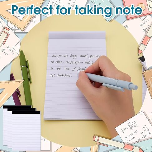 20 حزمة من وسادات الملاحظات القابلة لإعادة التعبئة، عبوات وسادات مذكرات مقاس 4 × 6 بوصة، وسادة كتابة دفاتر ملاحظات صغيرة بيضاء، وسادات كتابة مبطنة مع 30 ورقة مبطنة لكل وسادة، عبوات دفتر جيب لمدرسة مكتب الكلية in Kuwait