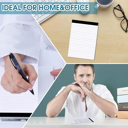 20 حزمة من وسادات الملاحظات القابلة لإعادة التعبئة، عبوات وسادات مذكرات مقاس 4 × 6 بوصة، وسادة كتابة دفاتر ملاحظات صغيرة بيضاء، وسادات كتابة مبطنة مع 30 ورقة مبطنة لكل وسادة، عبوات دفتر جيب لمدرسة مكتب الكلية in Kuwait