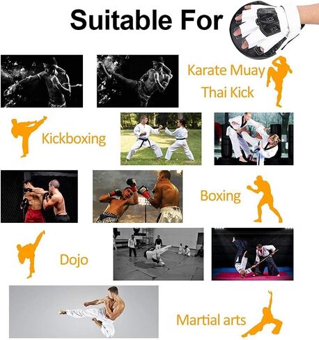 Kickboxing Punch Focus Mitts,Target Training Hand Pads for Karate, Muay Thai Kick, MMA, Sparring, Dojo, Martial Arts Football Kick Pads in Saudi Arabia