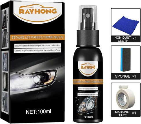 مجموعة ترميم المصابيح الأمامية من RAYHONG، مجموعة منظف ومرمم المصابيح الأمامية للسيارة، منظف عدسات المصابيح الأمامية، مرمم منظف المصابيح الأمامية، والأضواء الغائمة البولندية، المصابيح الخلفية، أضواء الضباب، الأضواء الاتجاهية in Kuwait