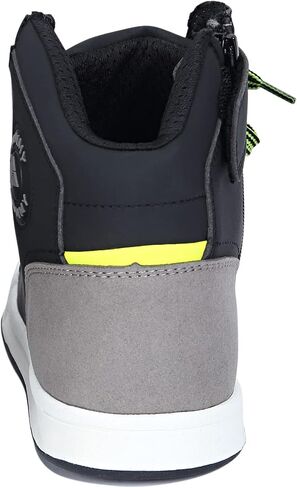 VVINMO Motorcycle Microfiber Leather Shoes Casual Street High Top Sneakers for Men, with Gear Pad Non-Slip Sole Side Zipper Closure in Saudi Arabia