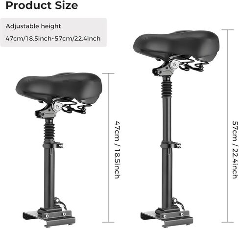 isinwheel طوي مقعد السرج الكبار سكوتر الكهربائية s9 s9pro s9max، مريح قابل للتعديل للصدمات الأساسية سكوتر مرفق دواسة مقعد لكمة الملحقات سكوتر الحرة in Kuwait