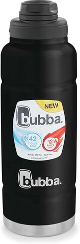 Bubba Trailblazer 40oz Vacuum-Insulated Stainless Steel Water Bottle with Leak-Proof Lid, Keeps Drinks Cold up to 38 Hours or Hot up to 10 Hours, Licorice in Kuwait