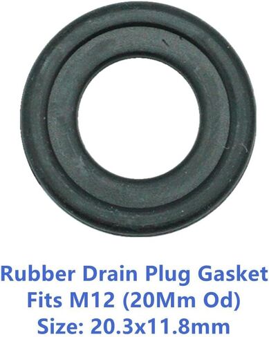 Dsnaduo 50 قطعة من حشية سدادة التصريف المطاطية، تناسب استبدال M12 097-119، 66451، 097-836CD، GM 12616850، 3536966، 8-03536-966-0 (20 مم Od) (20.3 × 11.8 مم) in Kuwait
