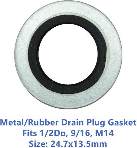 Dsnaduo 50 قطعة من حشية سدادة التصريف المطاطية، تناسب استبدال M12 097-119، 66451، 097-836CD، GM 12616850، 3536966، 8-03536-966-0 (20 مم Od) (20.3 × 11.8 مم) in Kuwait