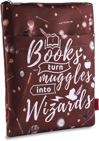LParkin Wizarding World Book Sleeve for Potter Fans, Books Turn Muggles Into Wizards Book Protector, Washsble Fabric Book Covers for Paperbacks Wizard Gifts in Saudi Arabia