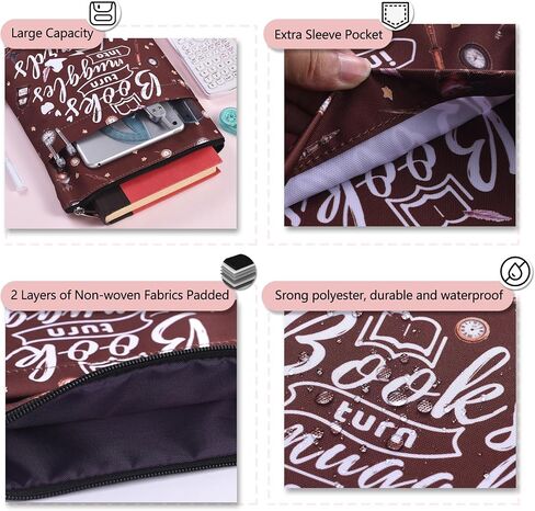 LParkin Wizarding World Book Sleeve for Potter Fans, Books Turn Muggles Into Wizards Book Protector, Washsble Fabric Book Covers for Paperbacks Wizard Gifts in Saudi Arabia