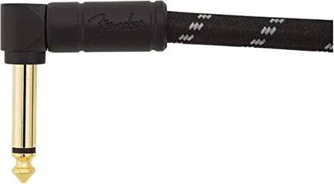 كابل التصحيح من سلسلة Fender Deluxe، زاوية/زاوية، تويد أسود، 6 بوصات، عبوتان in Kuwait