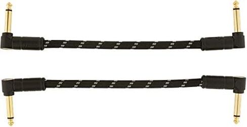 كابل التصحيح من سلسلة Fender Deluxe، زاوية/زاوية، تويد أسود، 6 بوصات، عبوتان in Kuwait