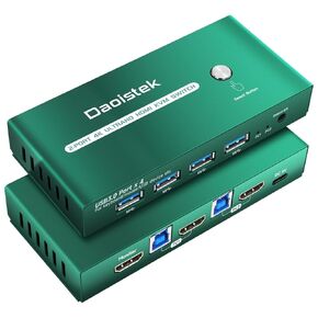 HDMI التبديل 4K 120 هرتز 2 ميناء KVM التبديل 1 شاشات 2 أجهزة الكمبيوتر Hdmi 4K 144 هرتز KVM التبديل مراقب التبديل KVM HDMI 8K 60 هرتز Daoistek