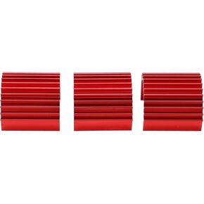 370 Motor Heat Sink, 3pcs Aluminum 370 Brushless Brushed Motor Heat Sink Heatsink Cooling Fins for WPL C14 RC Car(red)