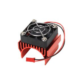 RC Motor Heatsink with 5V Cooling Fan for 1/10 Axial Tamiya Losi 540 550 3650 Size Brushless Engine Motor?Remote Control Car Truck Buggy Crawler,Red