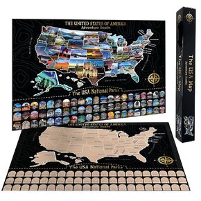 Scratch Off Map of United States, All 63 US National Parks Scratch Off Poster, Scratch Off World Map, Travel Scratch Off Map, Us Map for Travel Tracking, World Map Travel Tracker, Usa Travel Map Journal Gifts for Travelers by MUSEMORY